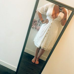 White Button Down Dress